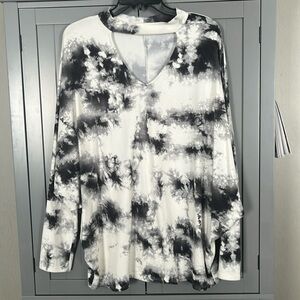 Black and White Blouse